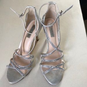 INC Silver Strappy Sandals